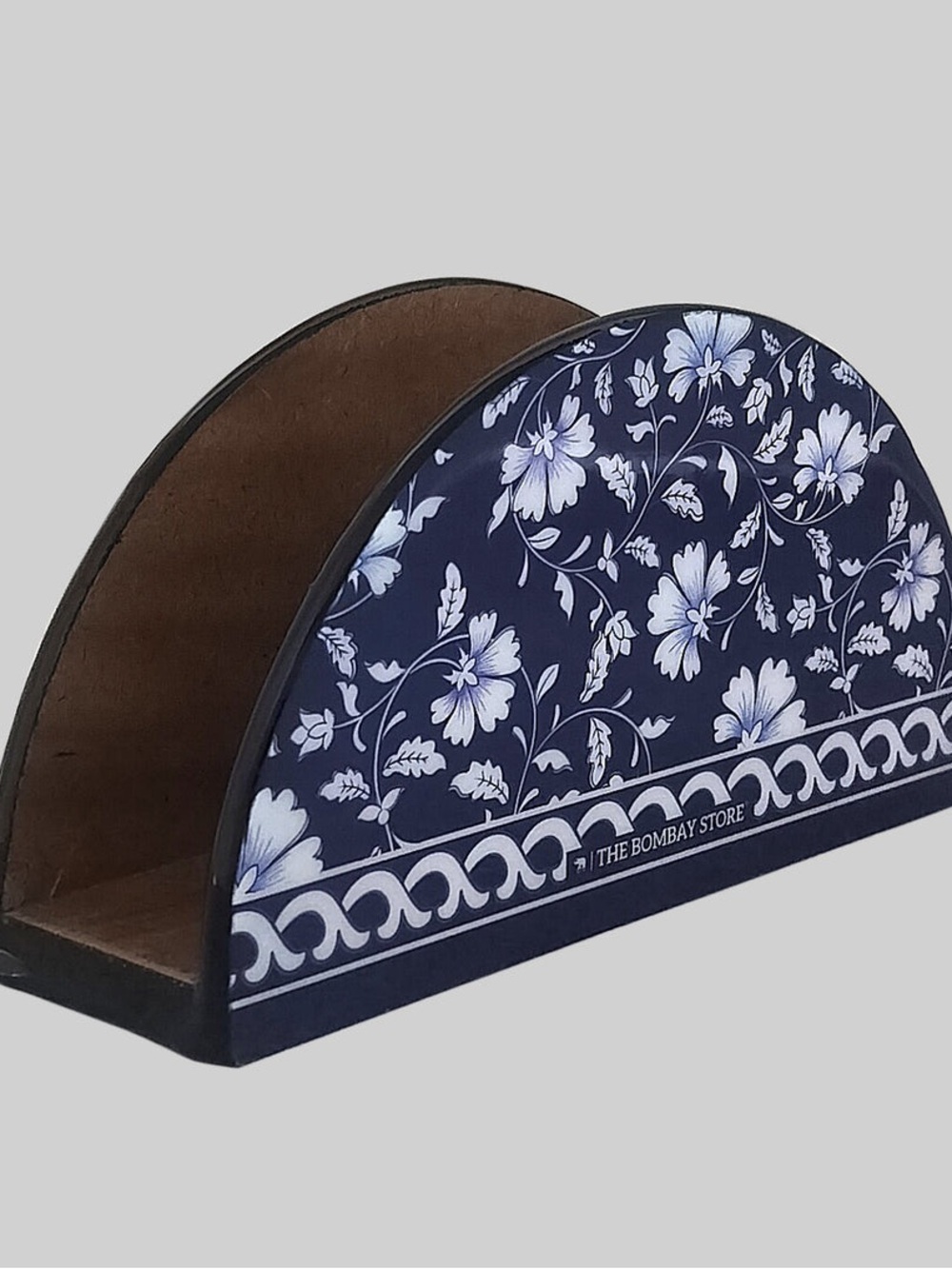 The Bombay Store Blue Floral Napkin Holder
